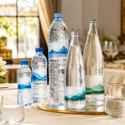 Eaux minérales premium