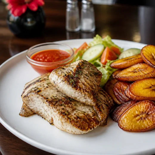 Poisson avec plantain premium